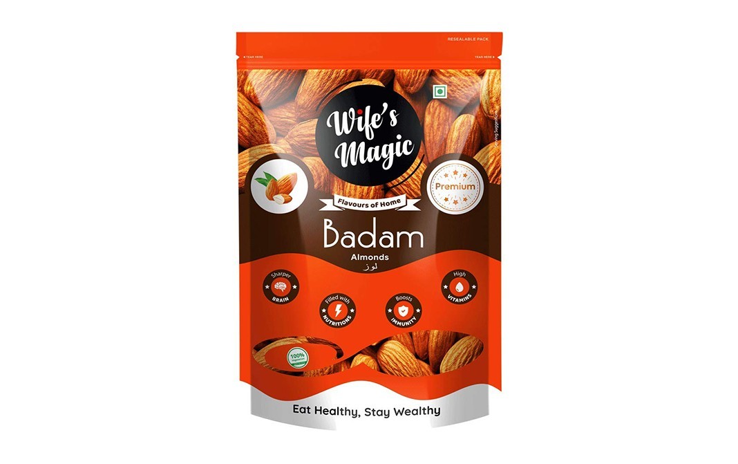 Wife's Magic Badam Almonds   Pack  200 grams